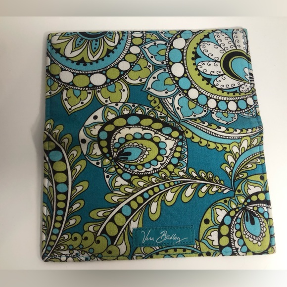 3 Retired Vera Bradley Peacock Pattern - Tote, Wristlet Purse and Checkbook Case - Picture 5 of 16